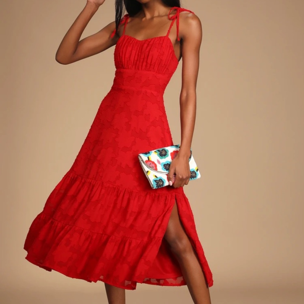 Red Lulus Midi Dress